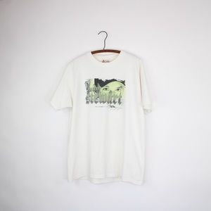 Vintage White Double sided Tony Stewart NASCAR Tee